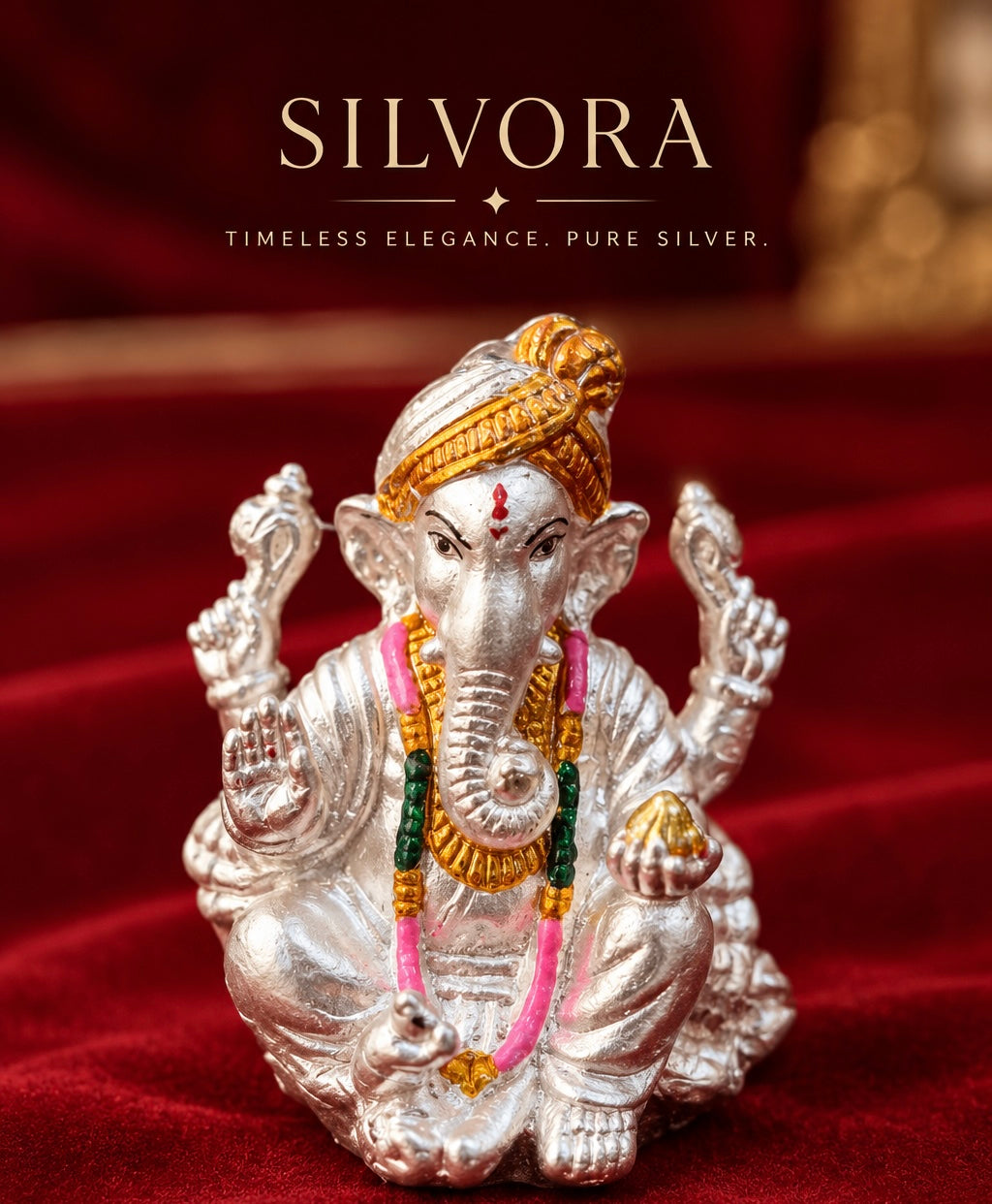 Pure Silver Ganesha Idol