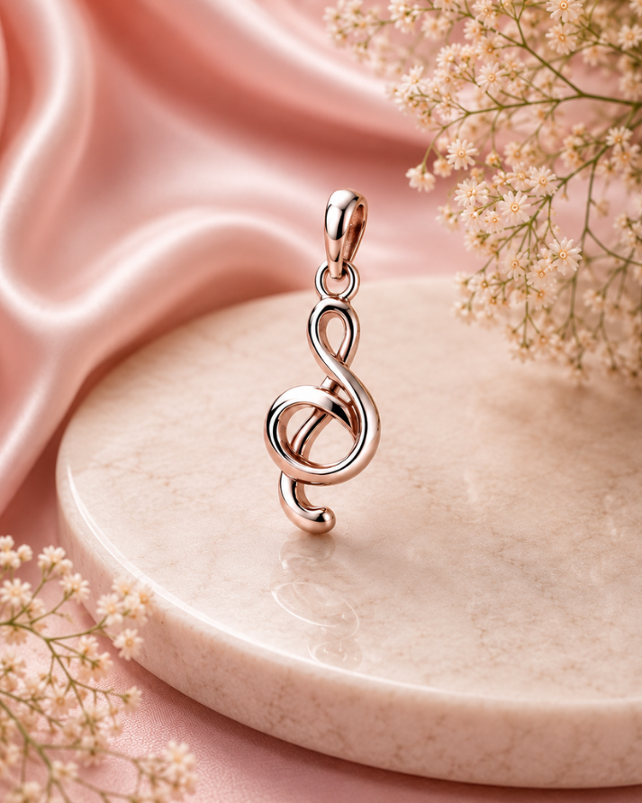 Melody Note Sterling Silver Pendant