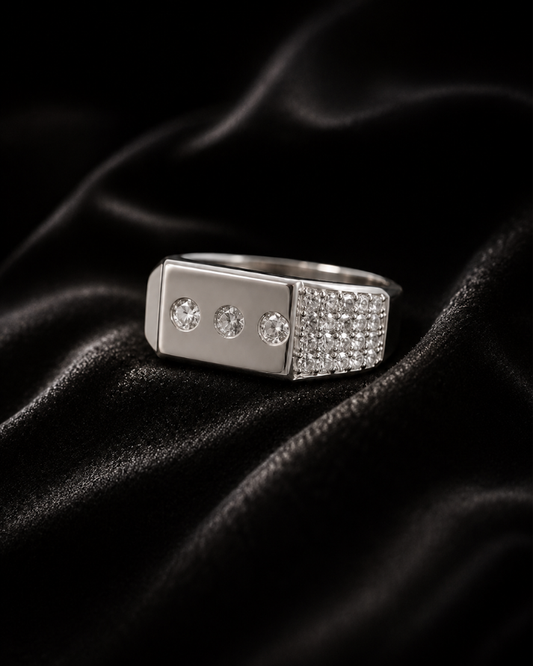 Bold Prestige Sterling Silver Men's Ring