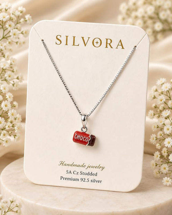Choco Charm Sterling Silver Necklace