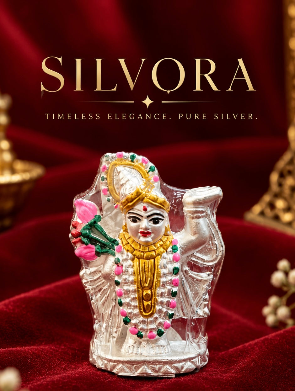 Pure Silver Shrinathji Idol