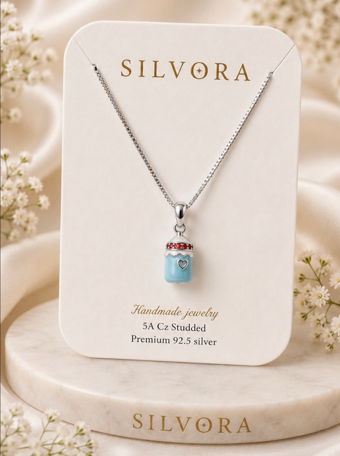 Silvora Ocean Heart Pendant