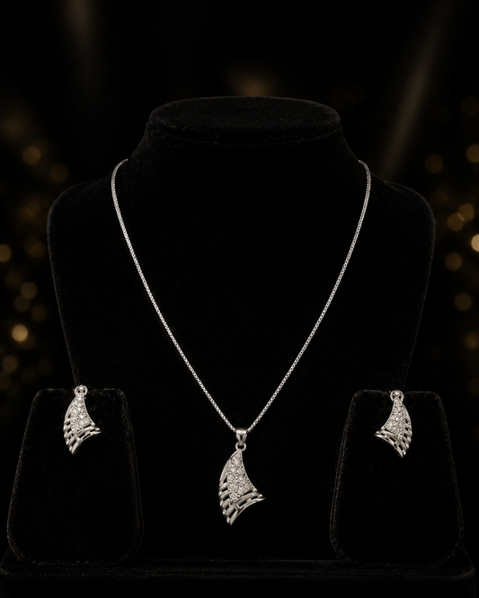 Graceful Leaf Sterling Silver Set