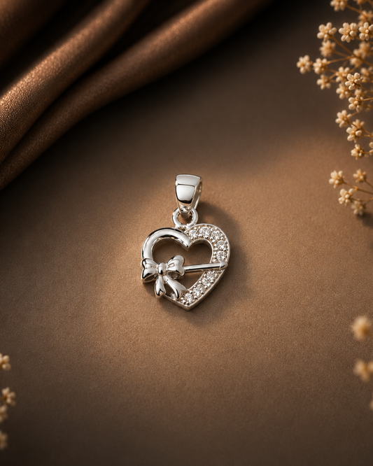 Heart Bloom Sterling Silver Pendant