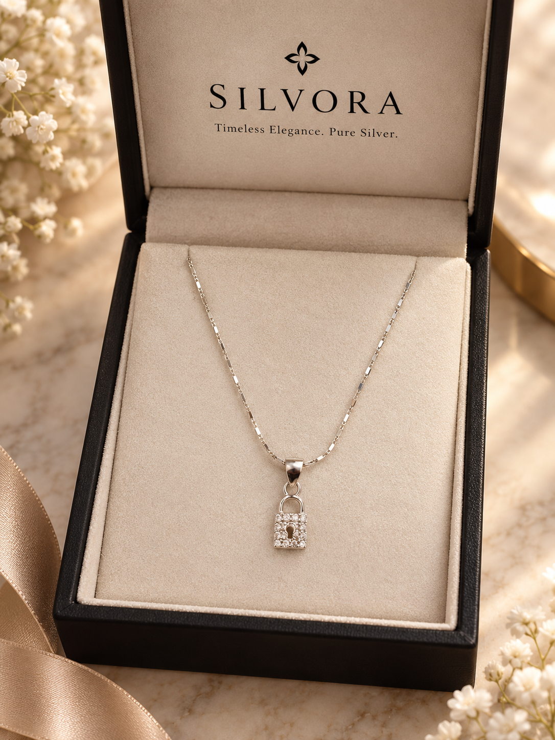 The Lock of Love Silver Necklace
