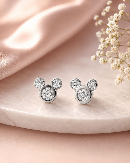 Kids Sparkle Sterling Silver Earrings