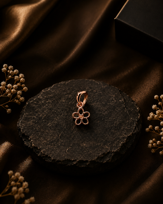 Floral Bloom Sterling Silver Charm