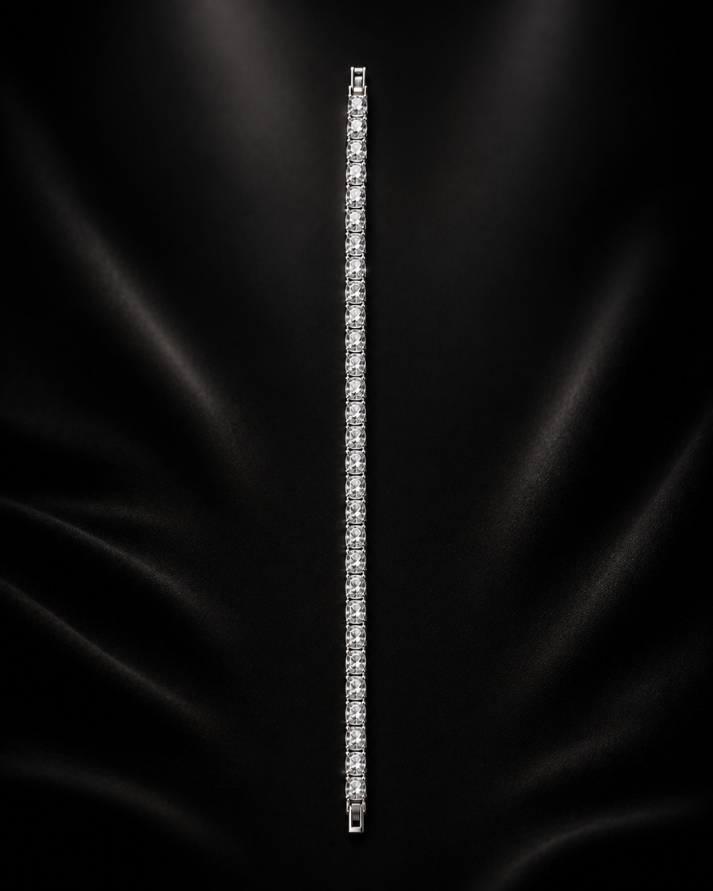 Timeless Tennis Sterling Silver Men's Bracelet